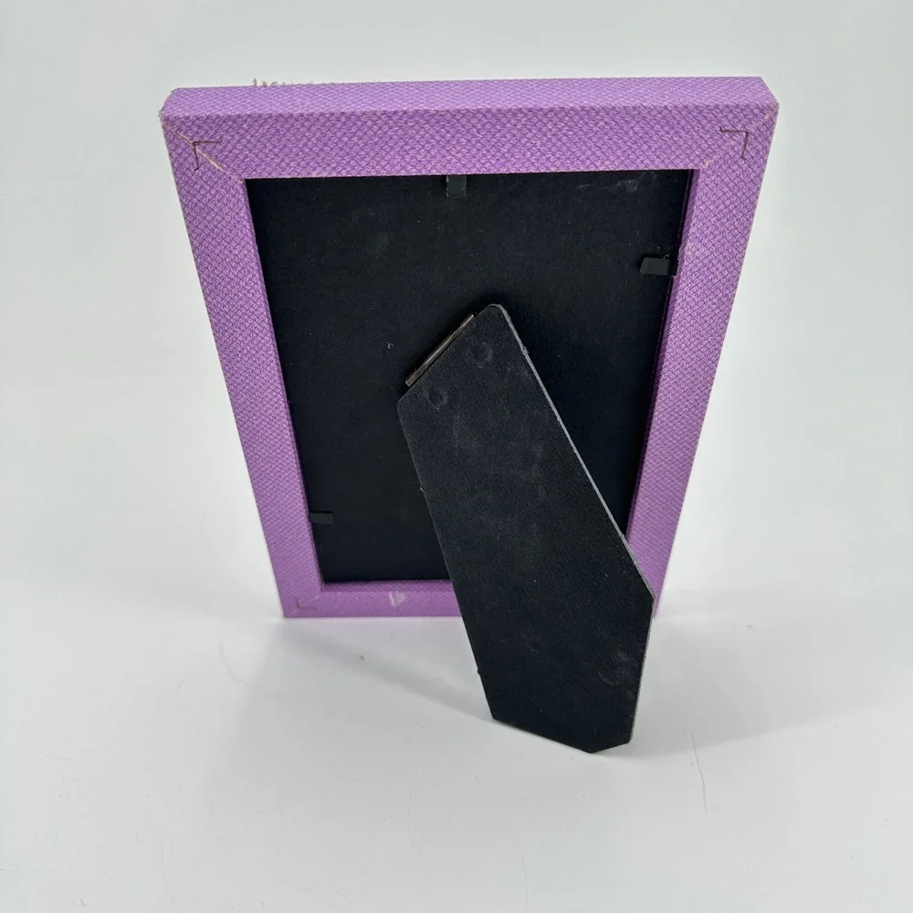 Decorel Purple Textured Fabric 4x6 Tabletop Picture Frame 1366G6W
